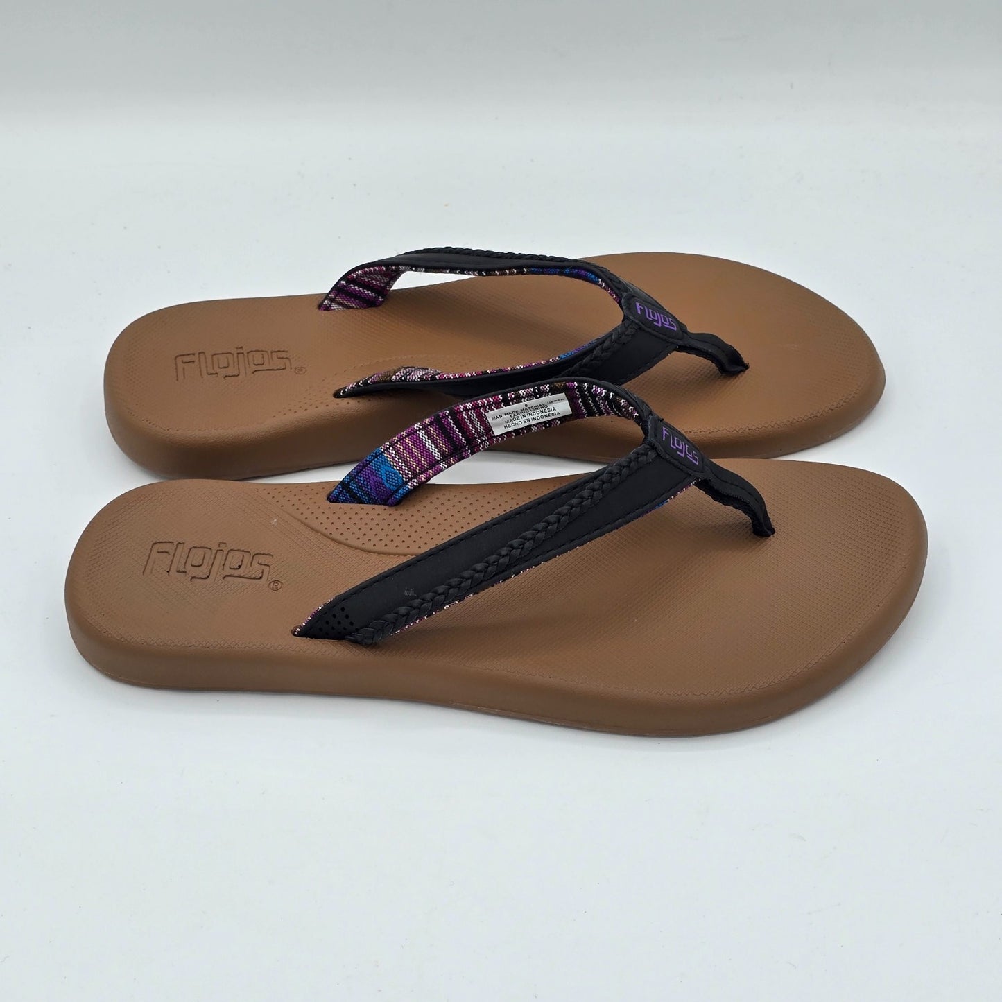 Flojos Flip Flops Women's Memory Foam Arch Support Sandals Brown Black Pick Size