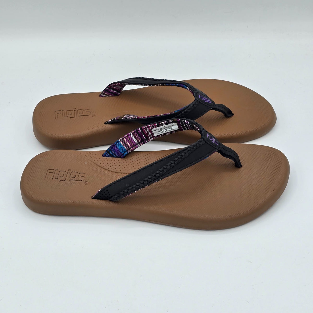 Flojos Flip Flops Women's Memory Foam Arch Support Sandals Brown Black Pick Size