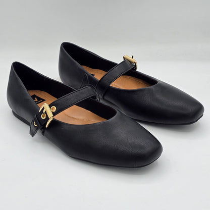 DV Dolce Vita Mulaney Flats Women's Buckle Mary Jane Black Pick Size
