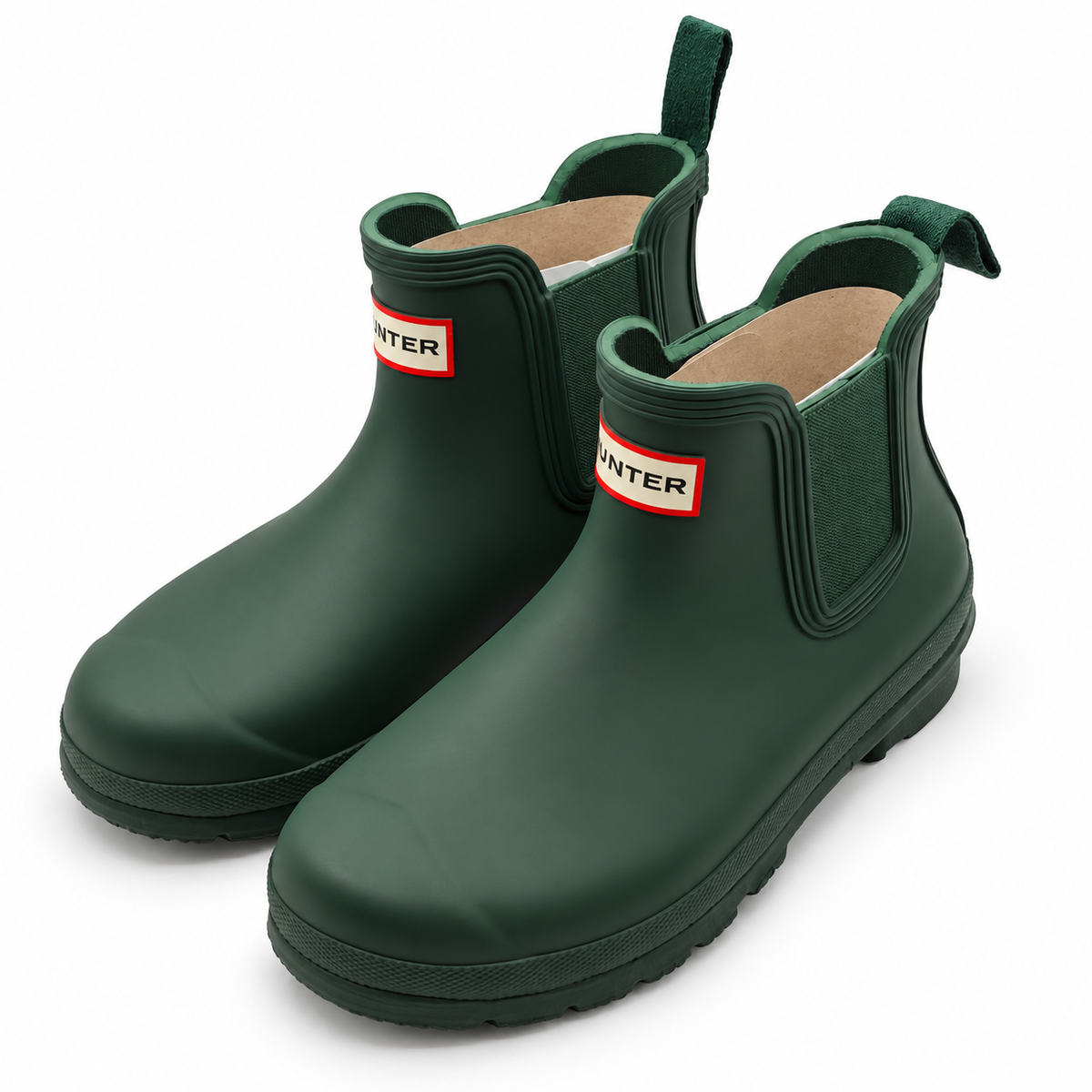 Hunter Original Chelsea Boots Womens 8 Green Waterproof Rubber WFS2078RMA Matte