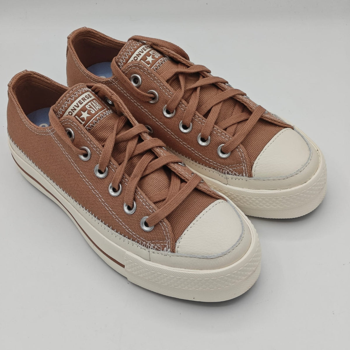 Converse Chuck Taylor All Star Lift Platform OX Clay Pot Egret A05249C Size 6