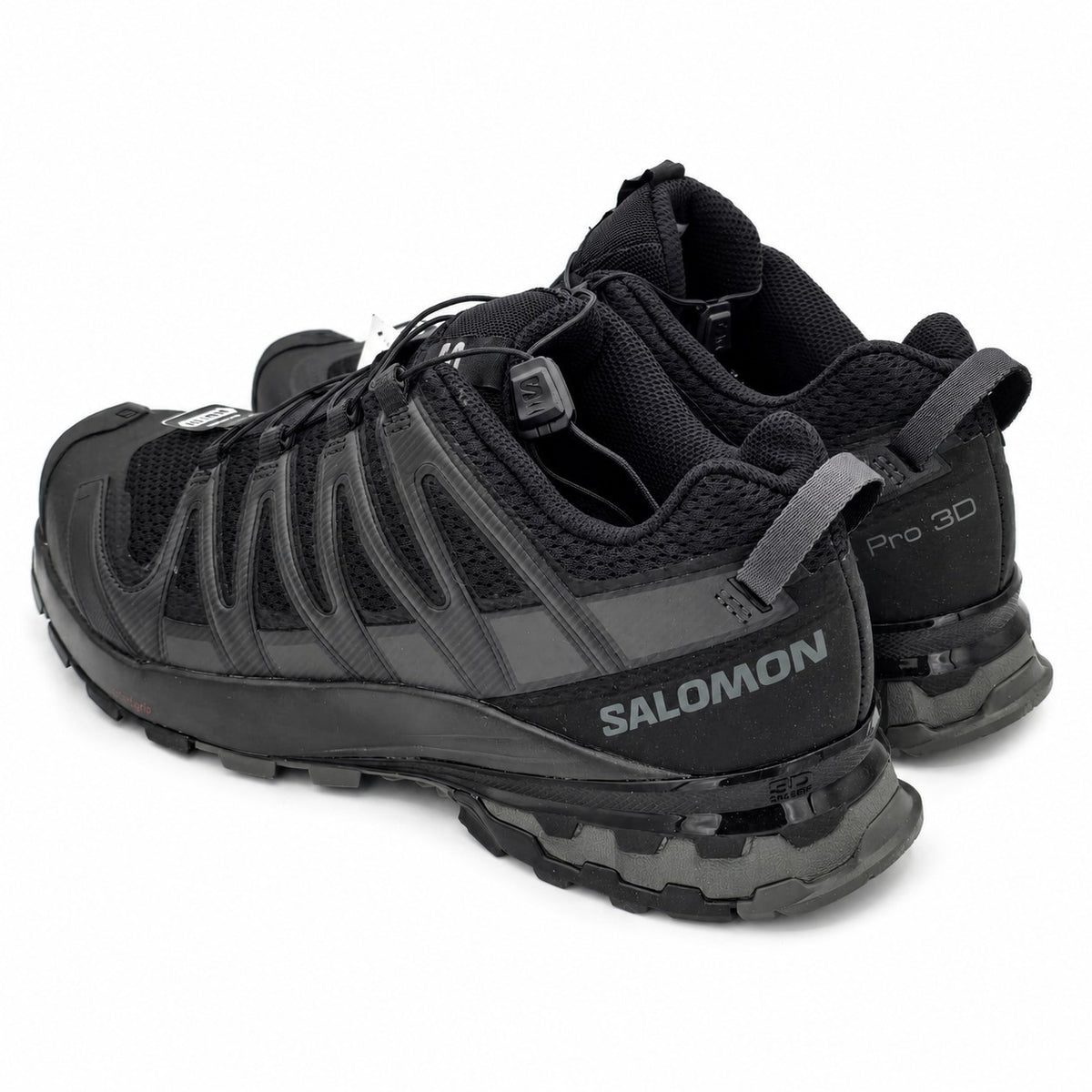 Salomon XA Pro 3D V8 Wide Men's 9.5 Black Trail Running Hiking Shoes Quicklace