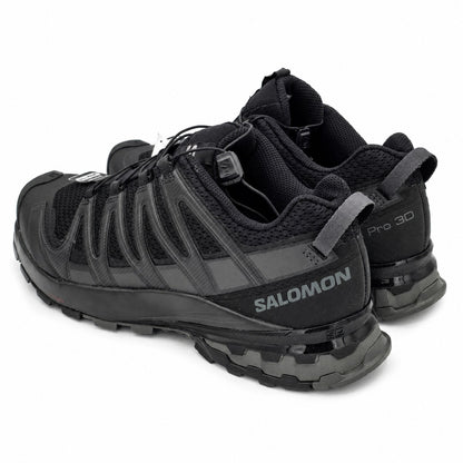 Salomon XA Pro 3D V8 Wide Men's 9.5 Black Trail Running Hiking Shoes Quicklace