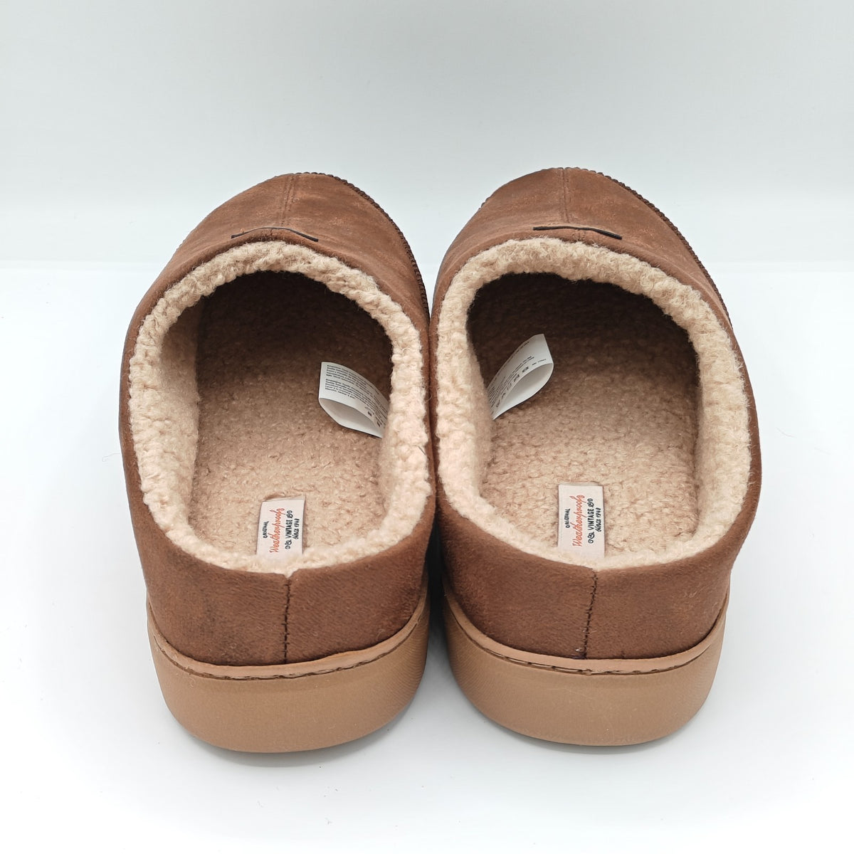Weatherproof Vintage Men Slipper Memory Foam Brown