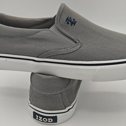 IZOD Men's Sunapee Canvas Slip On Sneakers Lightweight Memory Foam Shoes