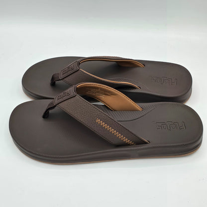Flojos Flip Flops Men's Water Resistant Memory Foam Sandals Brown Pick Size