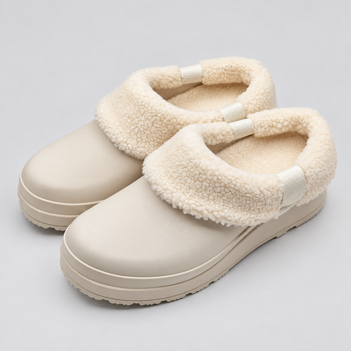 Hunter Play Sherpa Insulated Clogs Womens 9 Cream Rubber Slip On WFF1000RSP