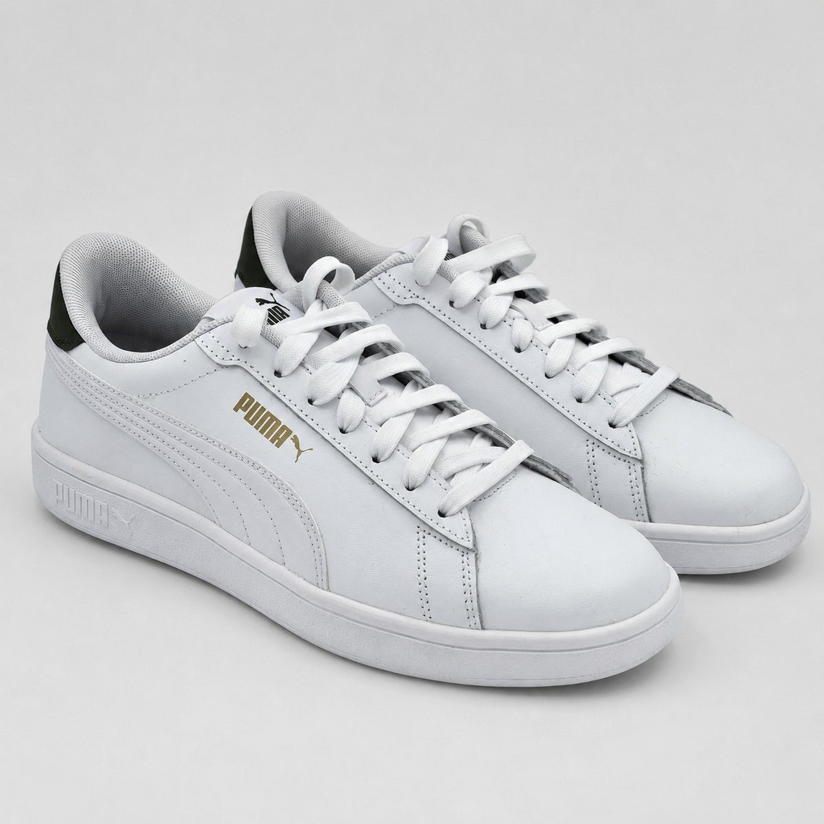 PUMA Ace Court Shoe Men's 9 White Green Low Gravity Casual Athletic Sneakers