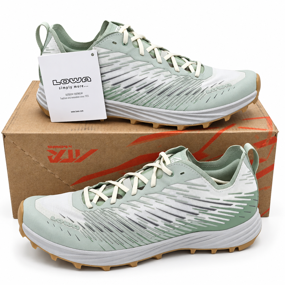 LOWA Citux WS Women's 9 Milky Green White Trail Running Shoes Lightweight Runner