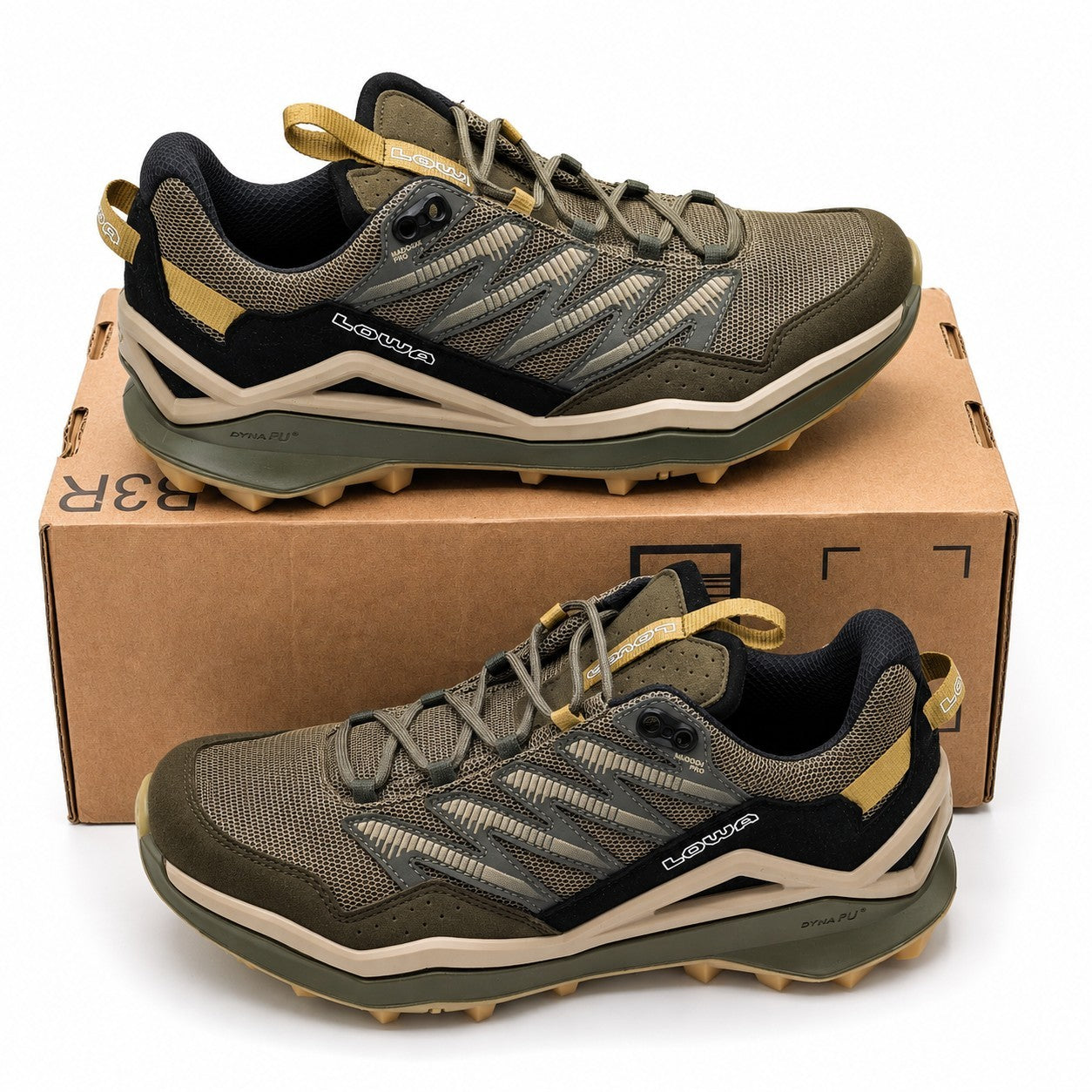 LOWA Maddox Pro Lo Men's 12 EU 46 Black Olive Fast Hiking Outdoor Trail Shoes