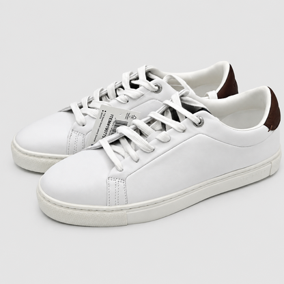Ted Baker Robberto Men's Leather Low Top Sneakers White Dark Night Lace-Up