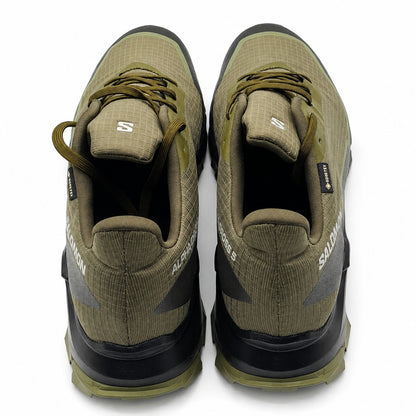 Salomon Alphacross 5 GTX Gore-Tex Trail Running Shoes Olive Black Men's Size 14