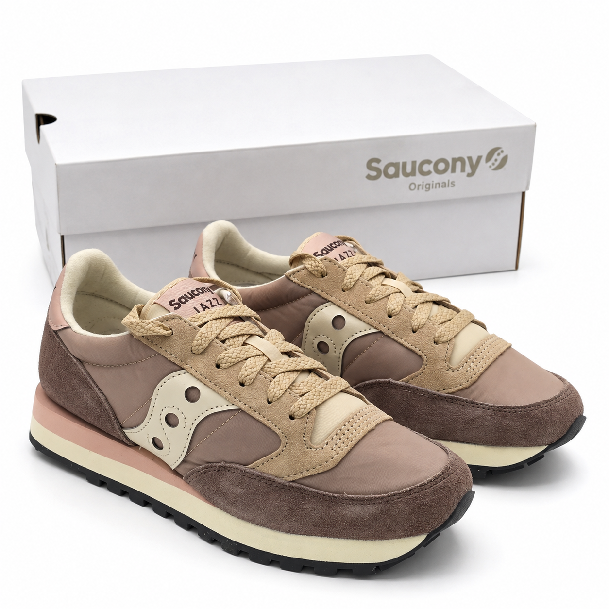 Saucony Jazz Original Women's 8.5 Tan Pink Retro Sneakers New With Box