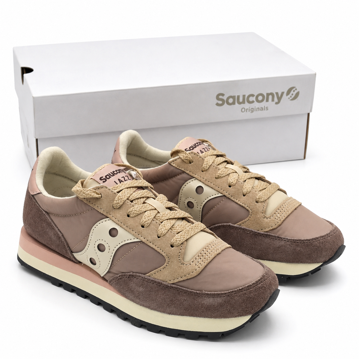Saucony Jazz Original Women's 8.5 Tan Pink Retro Sneakers New With Box