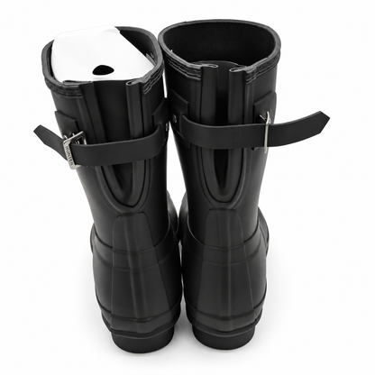 Hunter Original Back Adjustable Short Rain Boots Womens 9 Navy Waterproof Matte