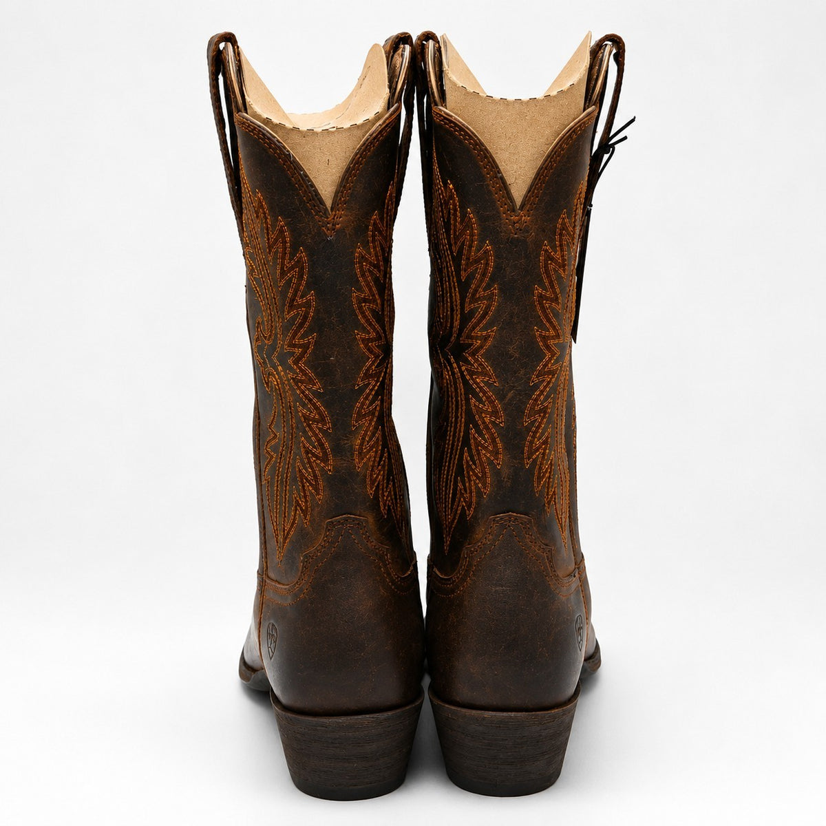 ARIAT(R) Heritage R Toe StretchFit Western Boots Distressed Brown Women's 11B