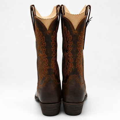 ARIAT(R) Heritage R Toe StretchFit Western Boots Distressed Brown Women's 11B