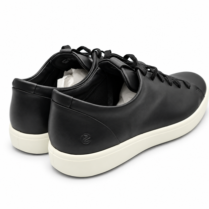 ECCO Soft 7 Men's Black Leather Low Top Casual Sneakers Comfort US 9 470794