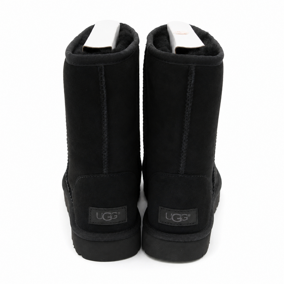 UGG Classic Short II Women's 7 EU 38 Black Sheepskin Winter Boots 1016223-BLK