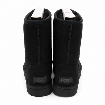 UGG Classic Short II Women's 7 EU 38 Black Sheepskin Winter Boots 1016223-BLK
