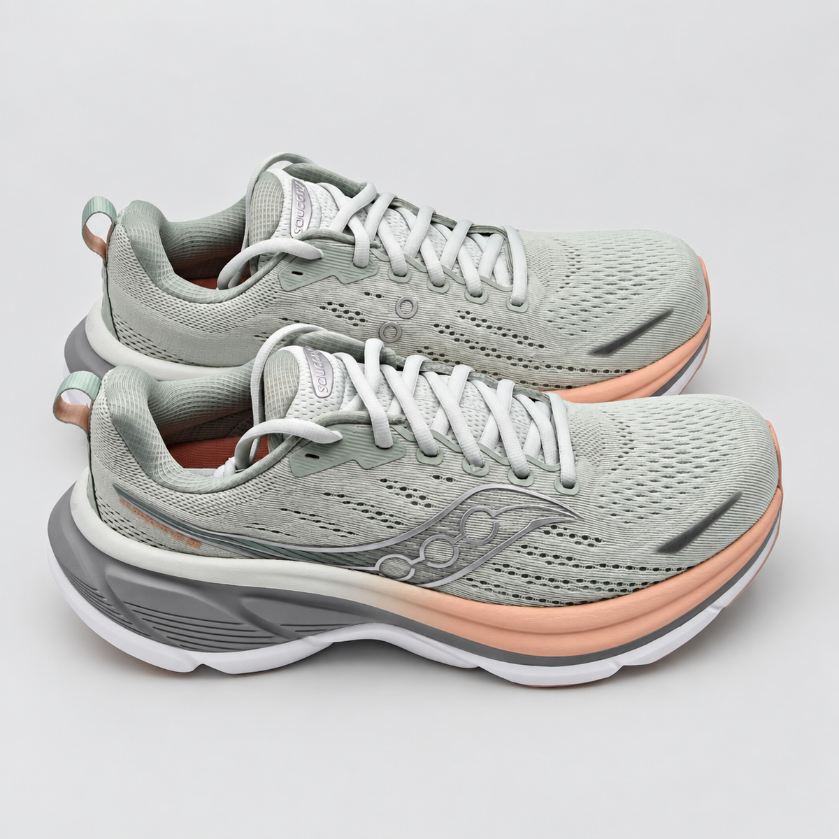 Saucony Hurricane 25 Womens 9 Mist Cameo PWRRUN PB Stability Running Sneakers