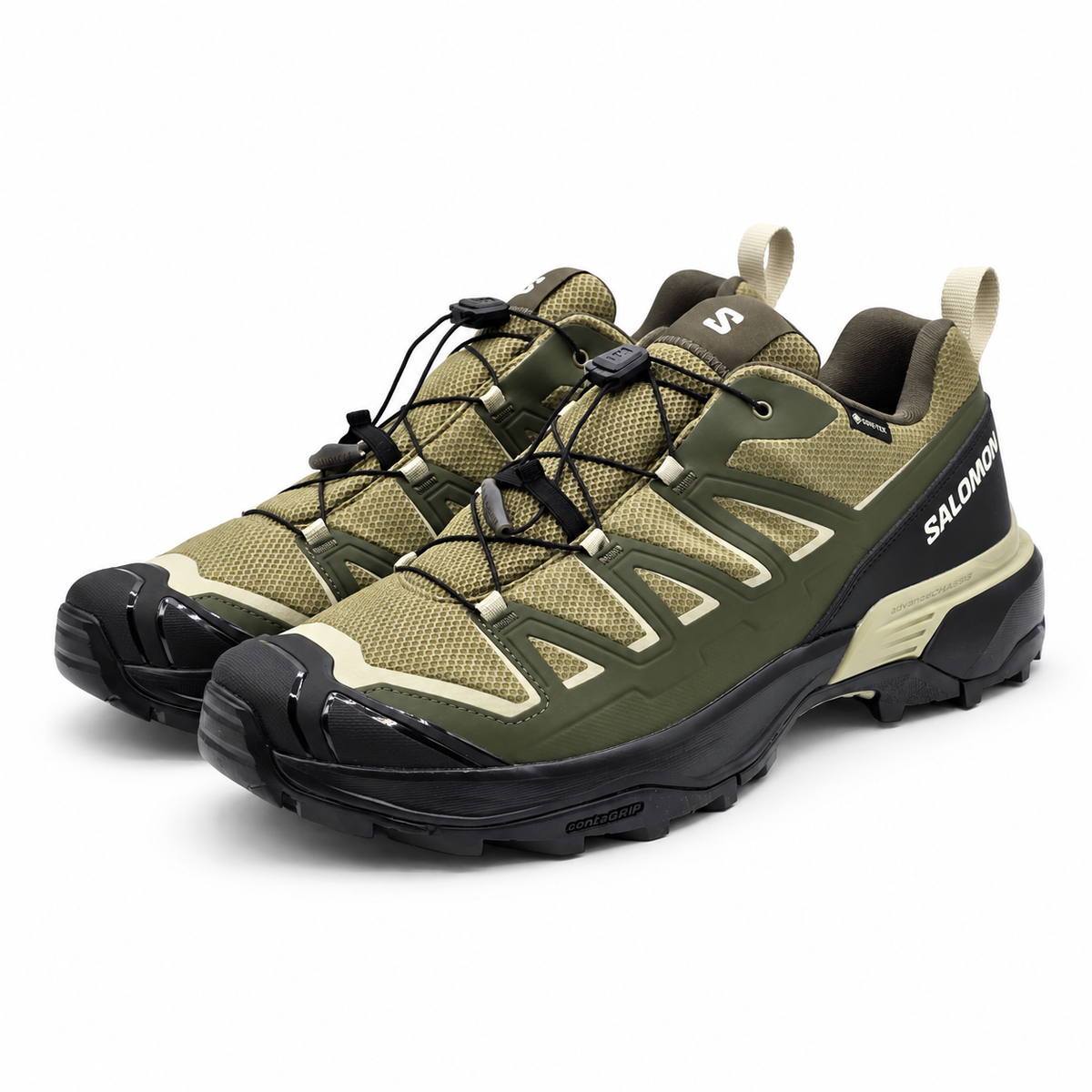 Salomon X Ultra Flare GTX Mens US 12 Olive Gore Tex Waterproof Hiking Shoes