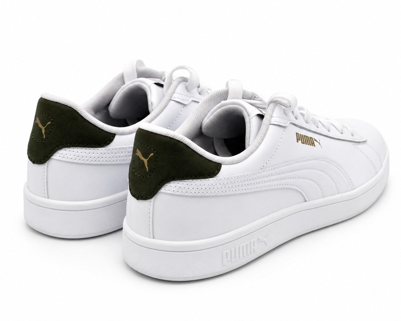 PUMA Ace Court Shoe Men's 11 White Green Low Gravity Casual Athletic Sneakers