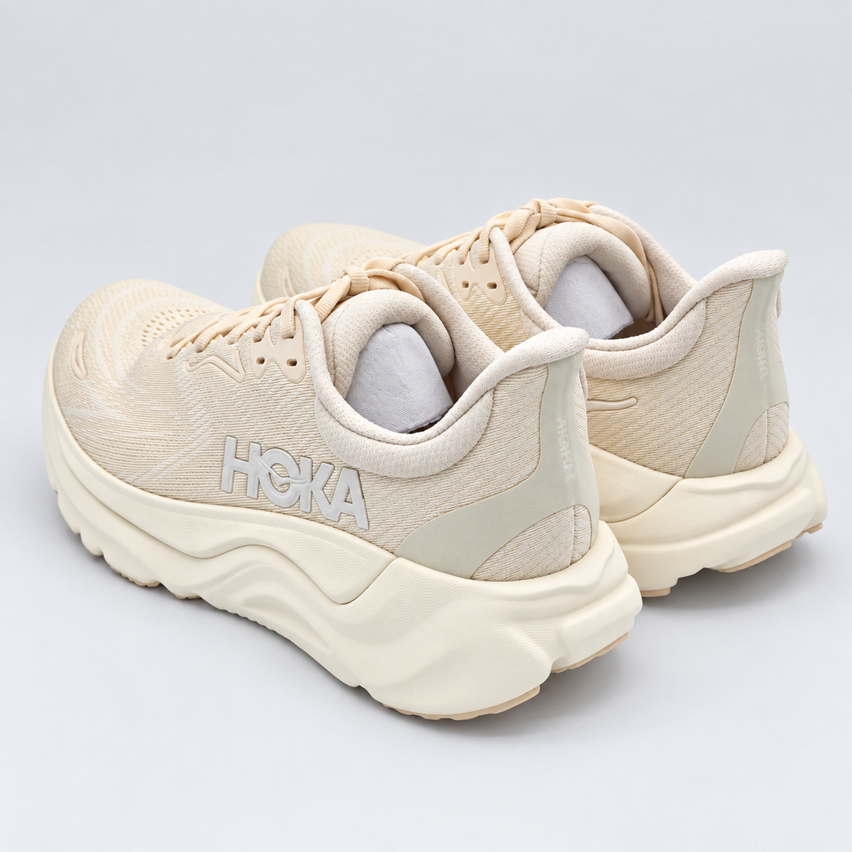 HOKA Arahi 8 Women's 10 B Birch Alabaster H-Frame Stability Road Running Shoes