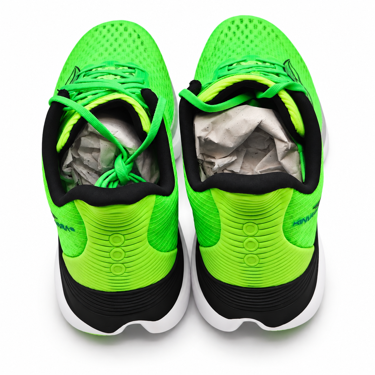 Saucony Kinvara 16 Mens 12 Slime Black PWRRUN Lightweight Running Shoes Sneakers