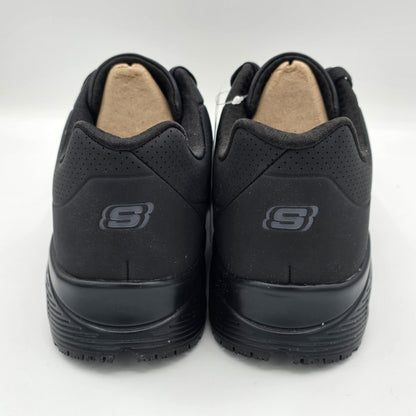 Skechers Work Relaxed Fit Uno SR Sutal Men's Black Slip-Resistant Shoes 9.5/10