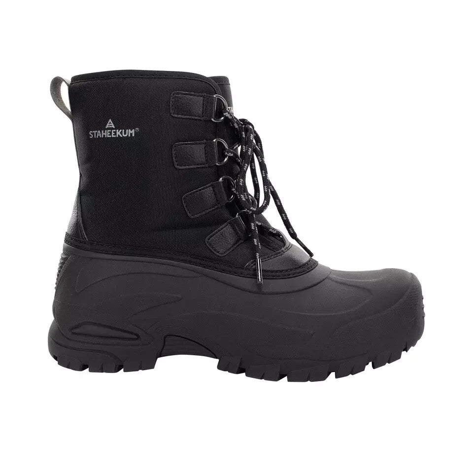 Staheekum Men's Snow Boot Cold Rated -20 Waterproof Shell Outsole Black/Brown