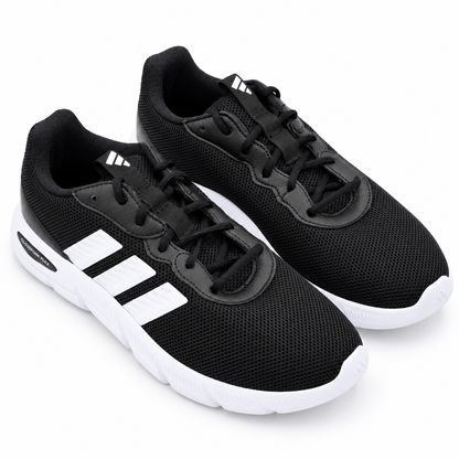 adidas Cloudfoam Flex Laces HQ4960 Womens Black White Walking Lifestyle Sneakers