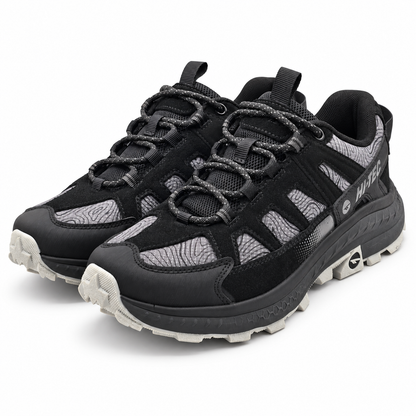Hi-Tec Men's Hiking Trail Shoes Black Castle Rock Outdoor Walking Sneakers 8