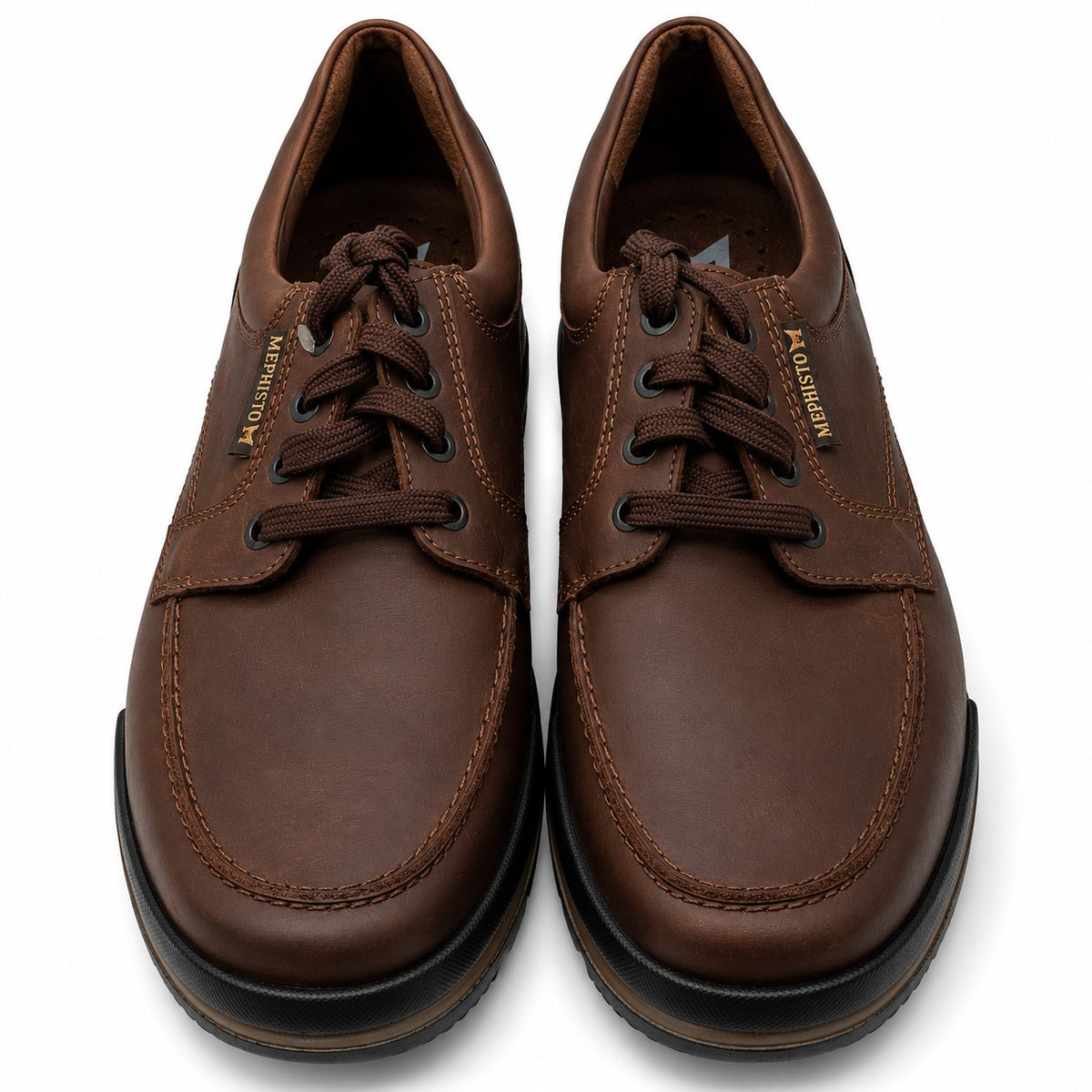 Mephisto Charles Dark Brown Grizzly Leather Derby Shoes Men's US 10 EU 44