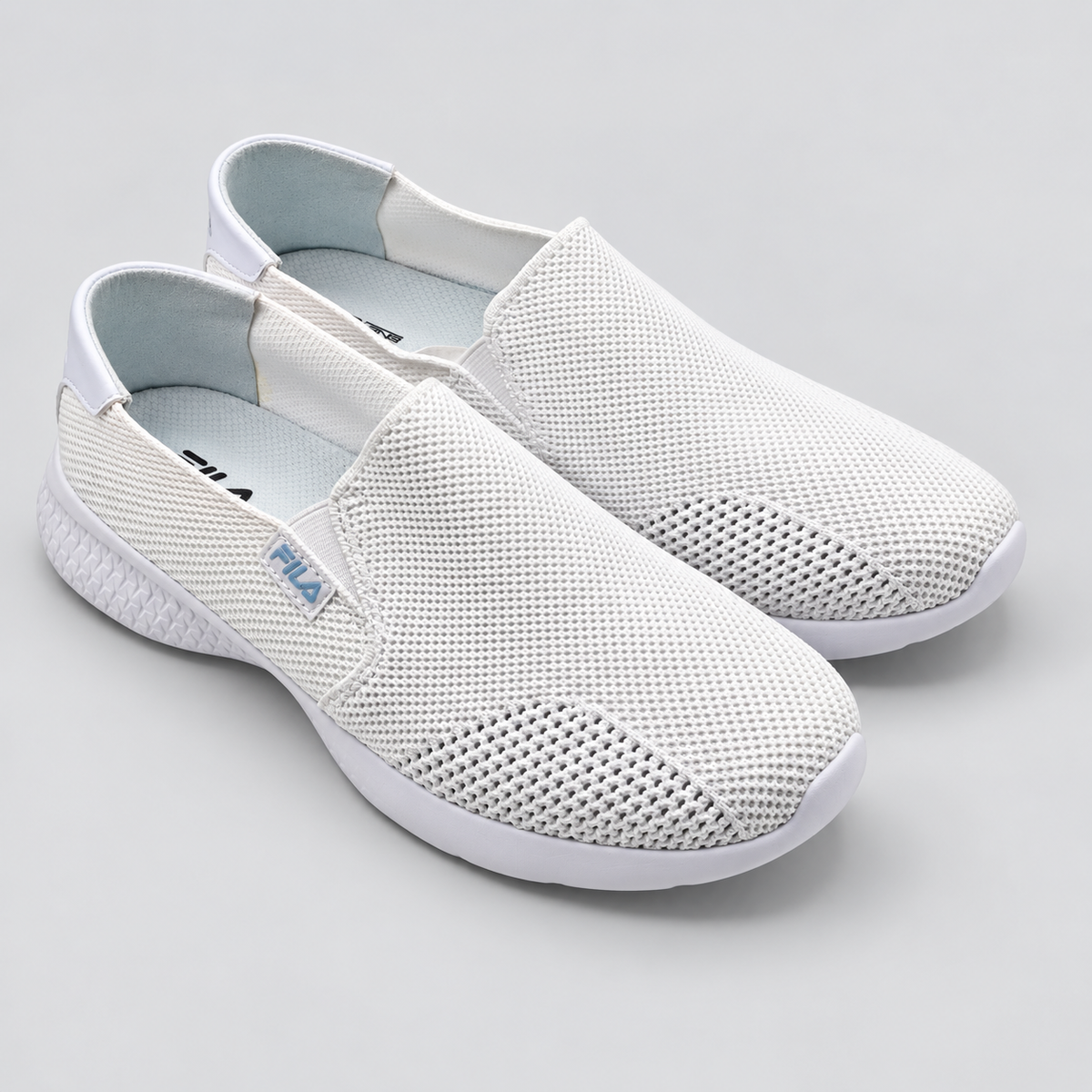 FILA Mallorca Slip On Womens Size 8.5 White Mesh FILASOFT Comfort Sneakers Shoes