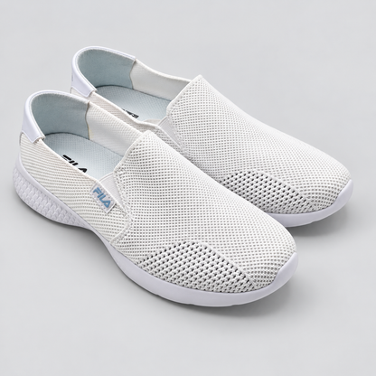 FILA Mallorca Slip On Womens Size 8.5 White Mesh FILASOFT Comfort Sneakers Shoes