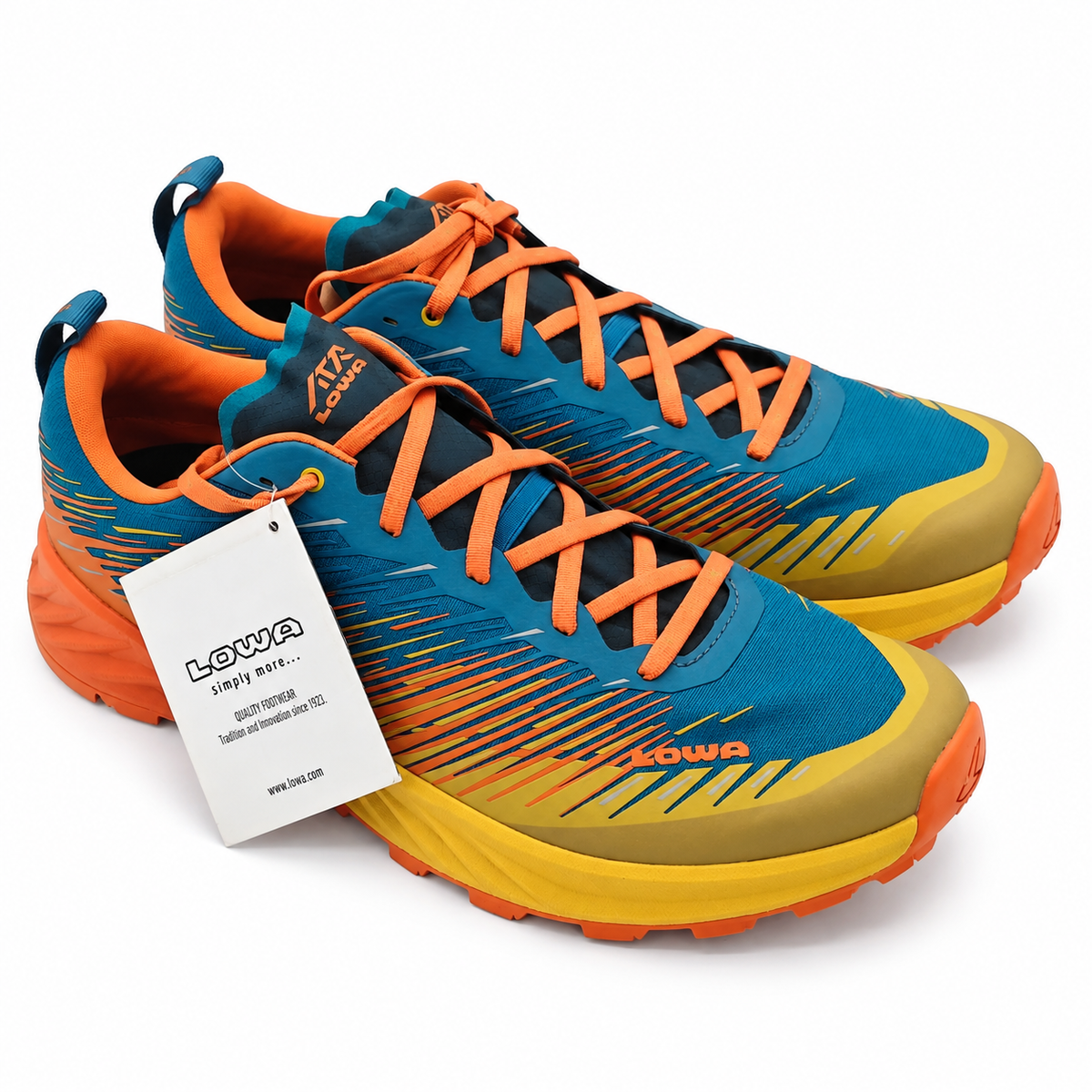 LOWA Amplux Men's US 11.5 Rust Petrol Trail Running Hiking Shoes 310695-4474