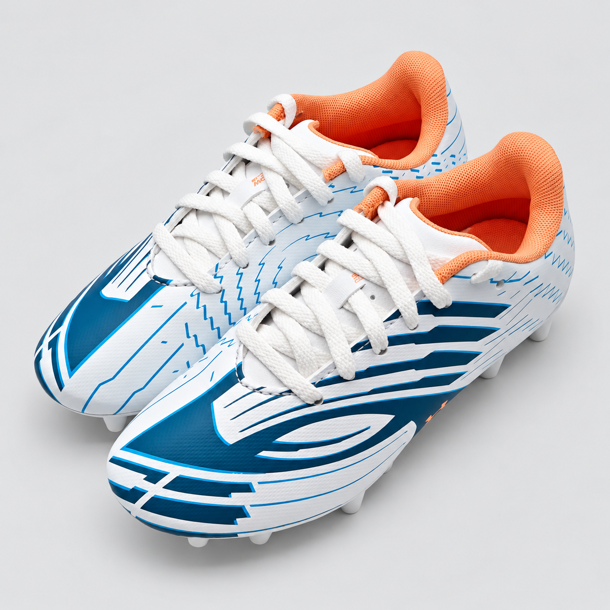 Under Armour Shadow Club 4 FG Jr Boys 1.5Y White Blue Soccer Cleats Firm Ground
