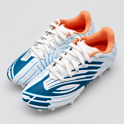 Under Armour Shadow Club 4 FG Jr Boys 1.5Y White Blue Soccer Cleats Firm Ground