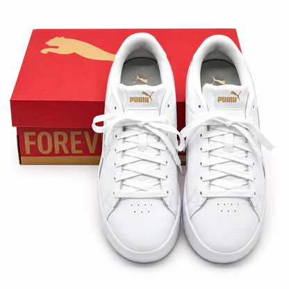 PUMA Court Sneakers Women's White Gold Retro Tennis Casual Walking Shoes Pick Sz