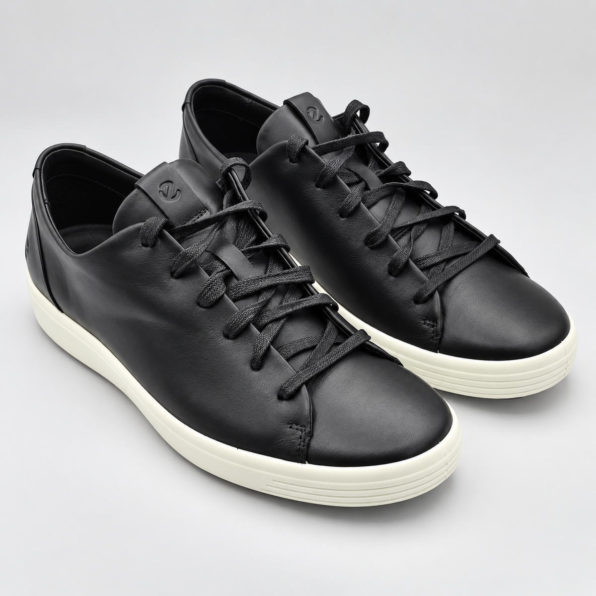 ECCO Soft 7 Men's Black Leather Low Top Casual Sneakers Comfort US 9 470794