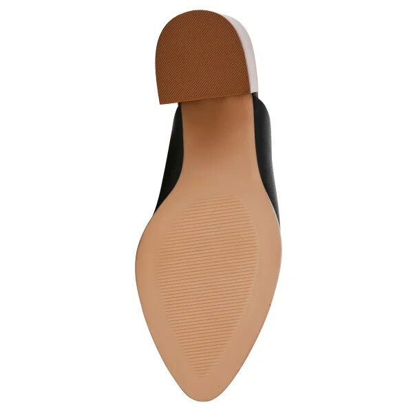 dv by Dolce Vita "Nero" Women's Dress Shoes / Stacked Block Heeled Mule (Black)