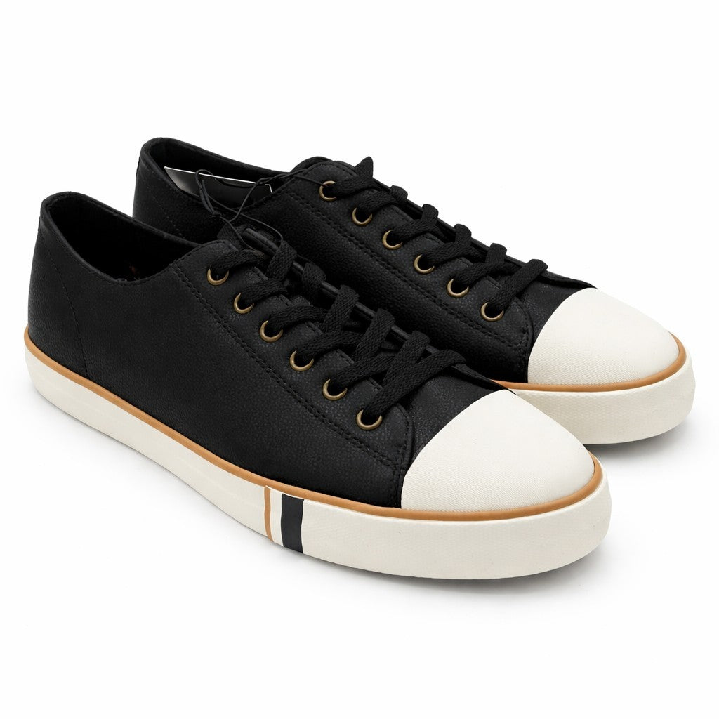 Ben Sherman Hadley Lo Sneakers Men's Black White Lace-Up Low Top Casual