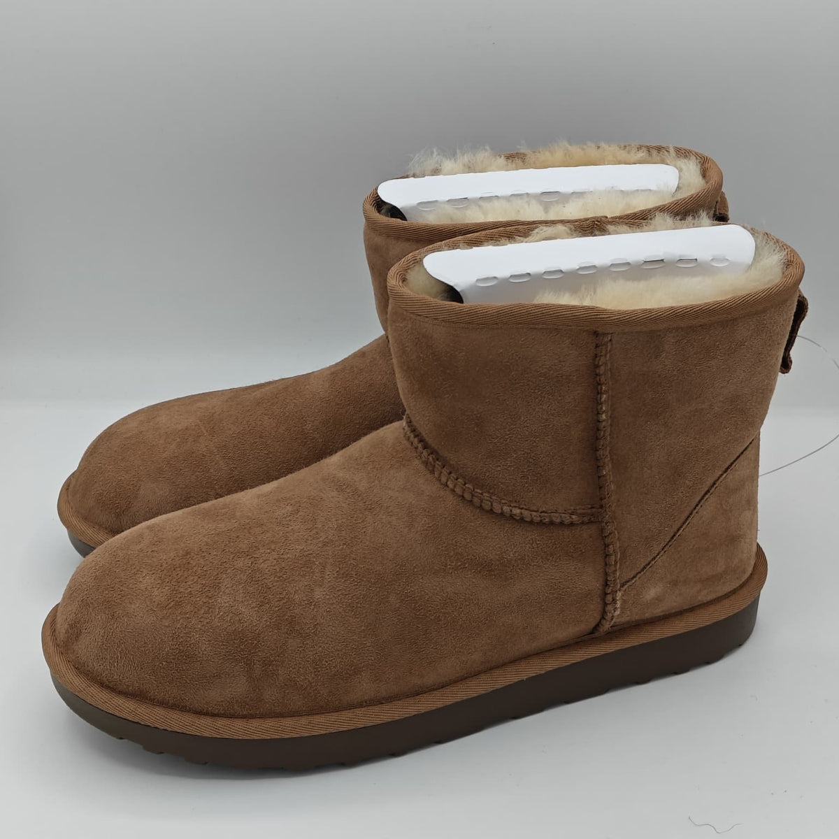Kirkland Signature Women's Suede Shearling Winter Straight Edge Boot, Tan Havane