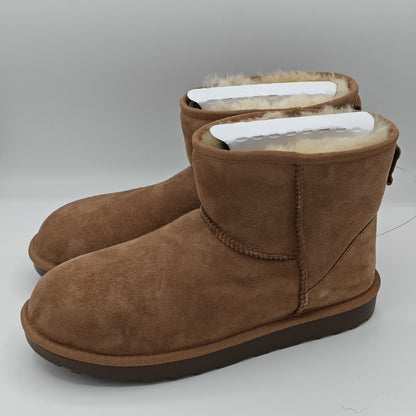 Kirkland Signature Women's Suede Shearling Winter Straight Edge Boot, Tan Havane