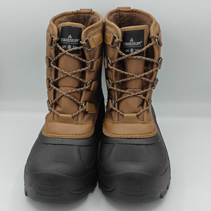 Staheekum Men's "Snow Boot" Rated -20 Degrees Waterproof Rubber Shell (Brown)