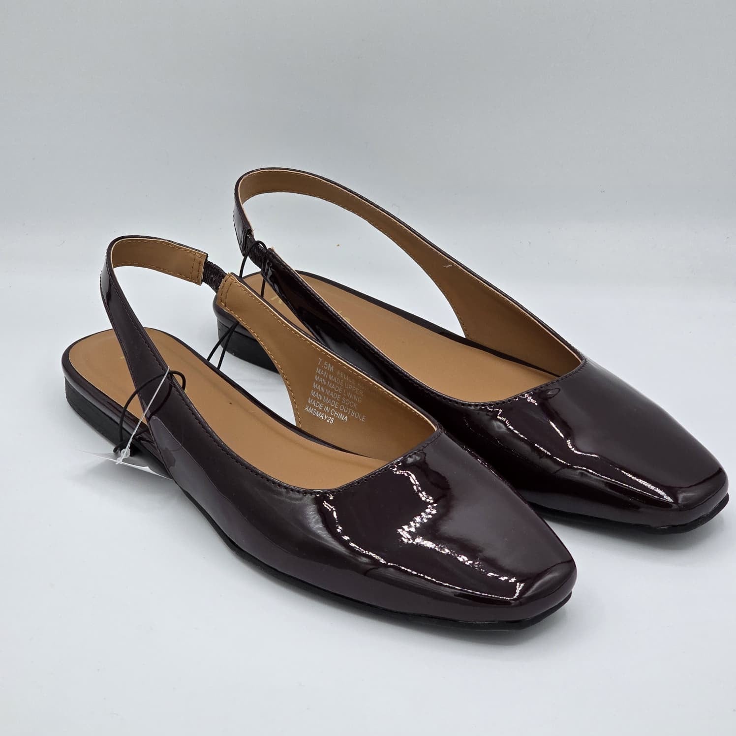 Kensie Women's Felice Slingback Flats Red Pointed Toe Casual Dress Shoes