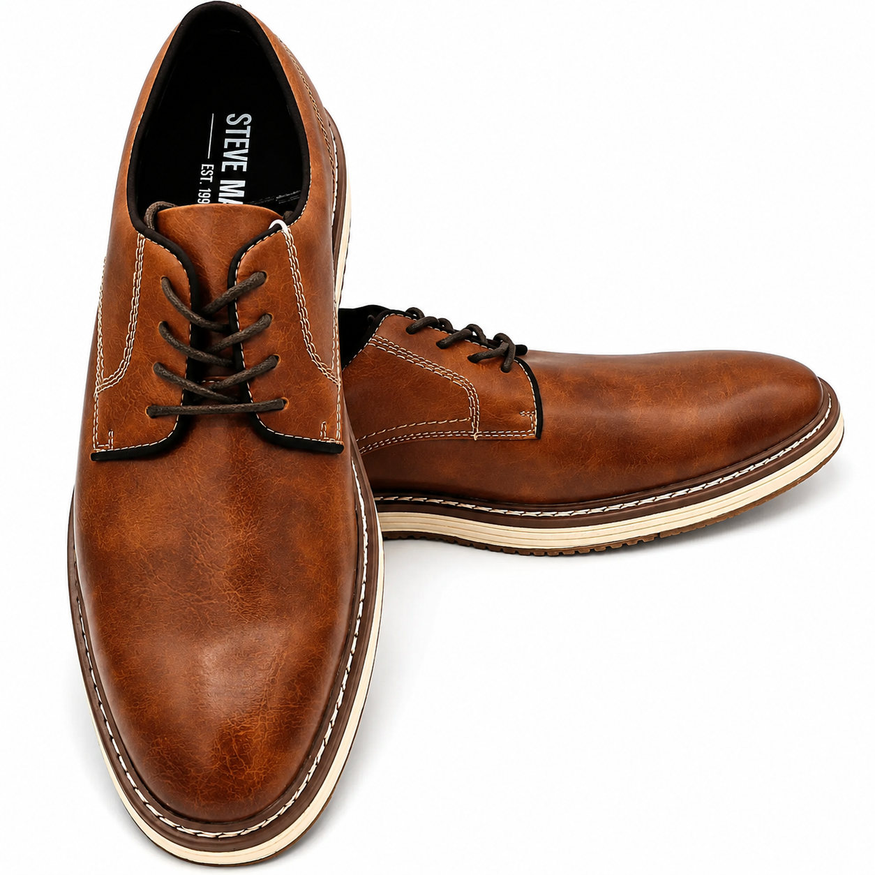 Steve Madden P-Jansen Oxford Dress Shoes Professional Brown/Black Mens Pick Size