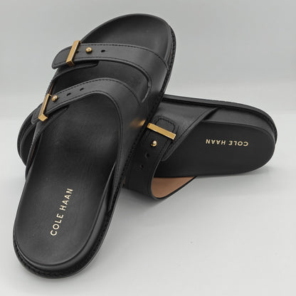 Cole Haan "Marisol" Women's Leather Adjustable Double Banded Sandals Black
