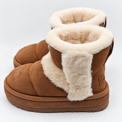 UGG Classic Chillapeak Women's Size 8 Chestnut Suede Shearling Platform Boots